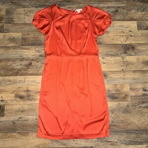 Banana Republic Orange Dress Stretch Size 12